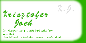 krisztofer joch business card